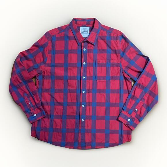 Western Other - Roebuck & Co. Plaid Button Up Shirt Size XXL Red Western Preppy Casual